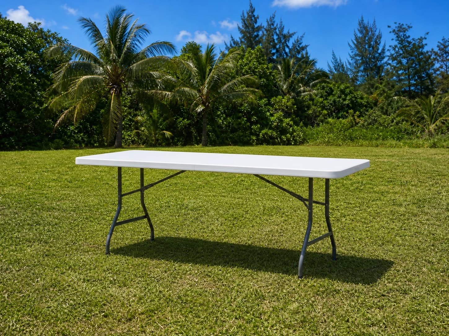 White folding table rental from Guam Cherry Rentals